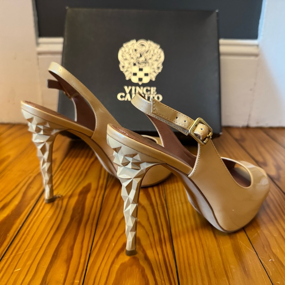 Vince Camuto Bone Irridescent Slingback Heels Women’s Size 7.5